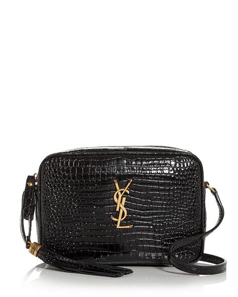 lou ysl patent croc-embossed crossbody bag|Saint Laurent Lou YSL Patent Croc.